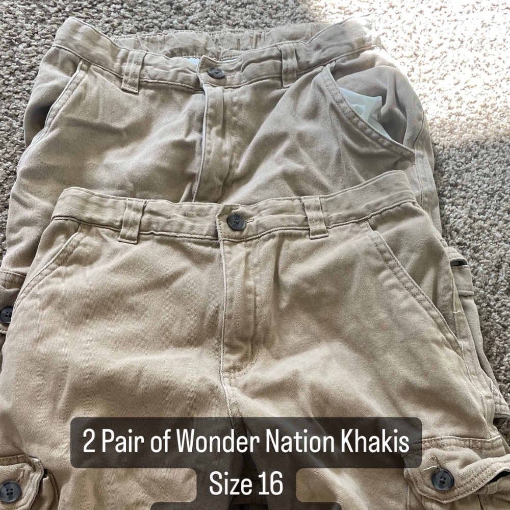 2 pair of Wonder Nation Khakis